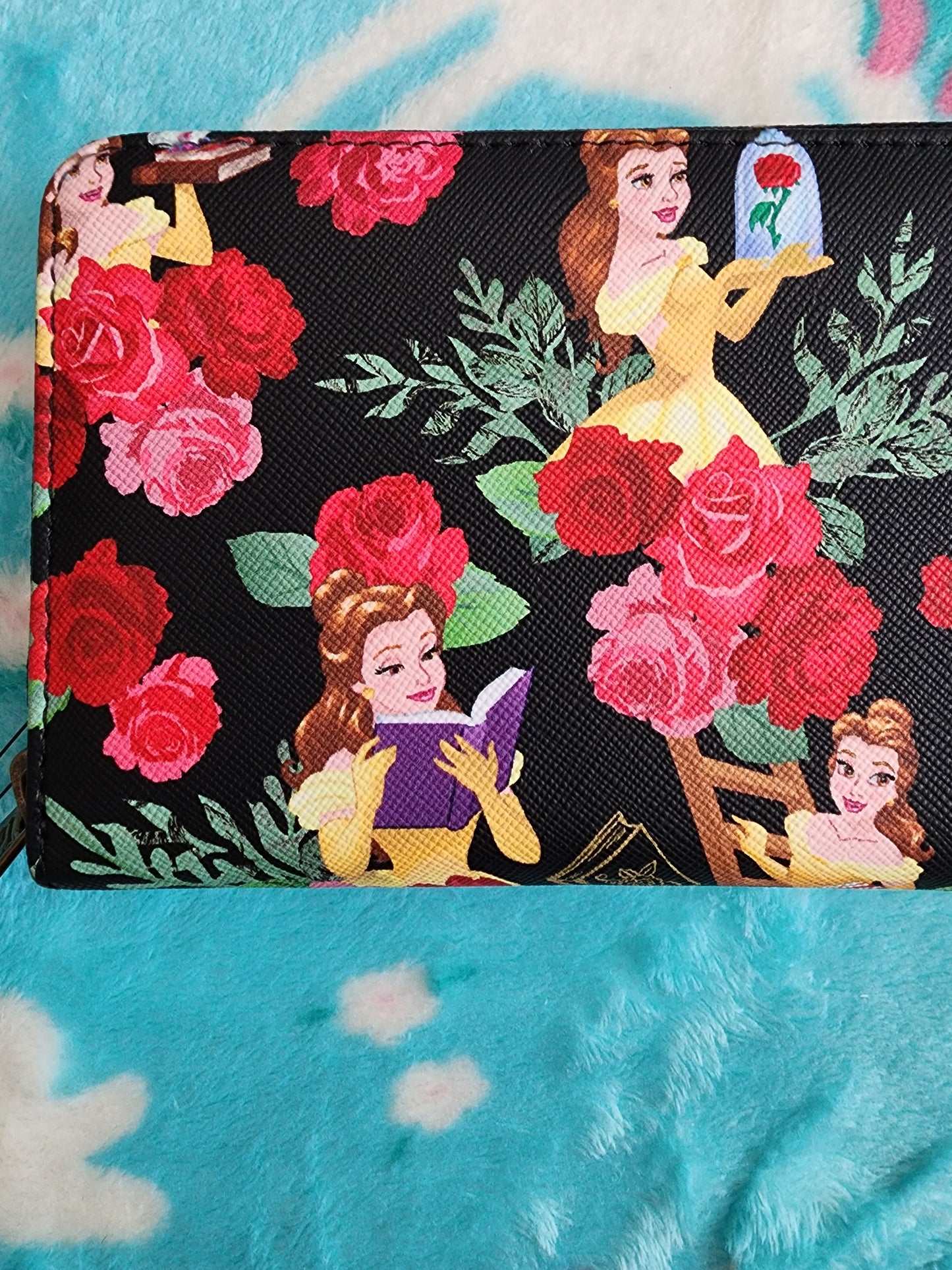 Loungefly Disney Beauty and the Beast Belle with Roses Wallet