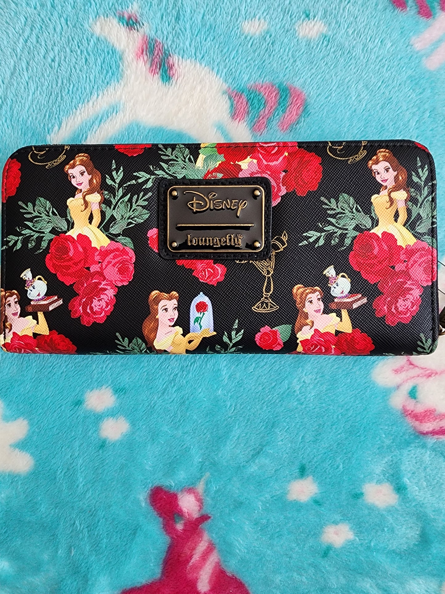 Loungefly Disney Beauty and the Beast Belle with Roses Wallet