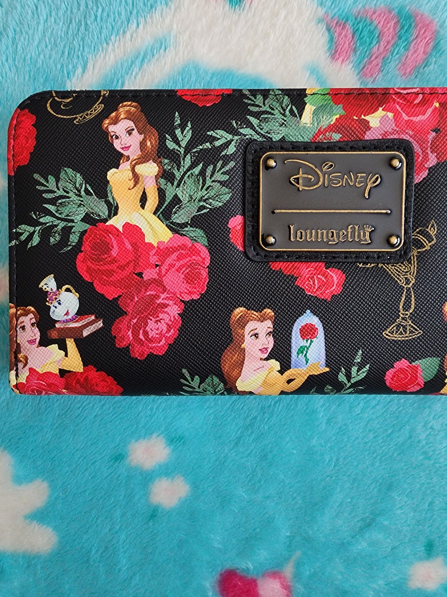 Loungefly Disney Beauty and the Beast Belle with Roses Wallet