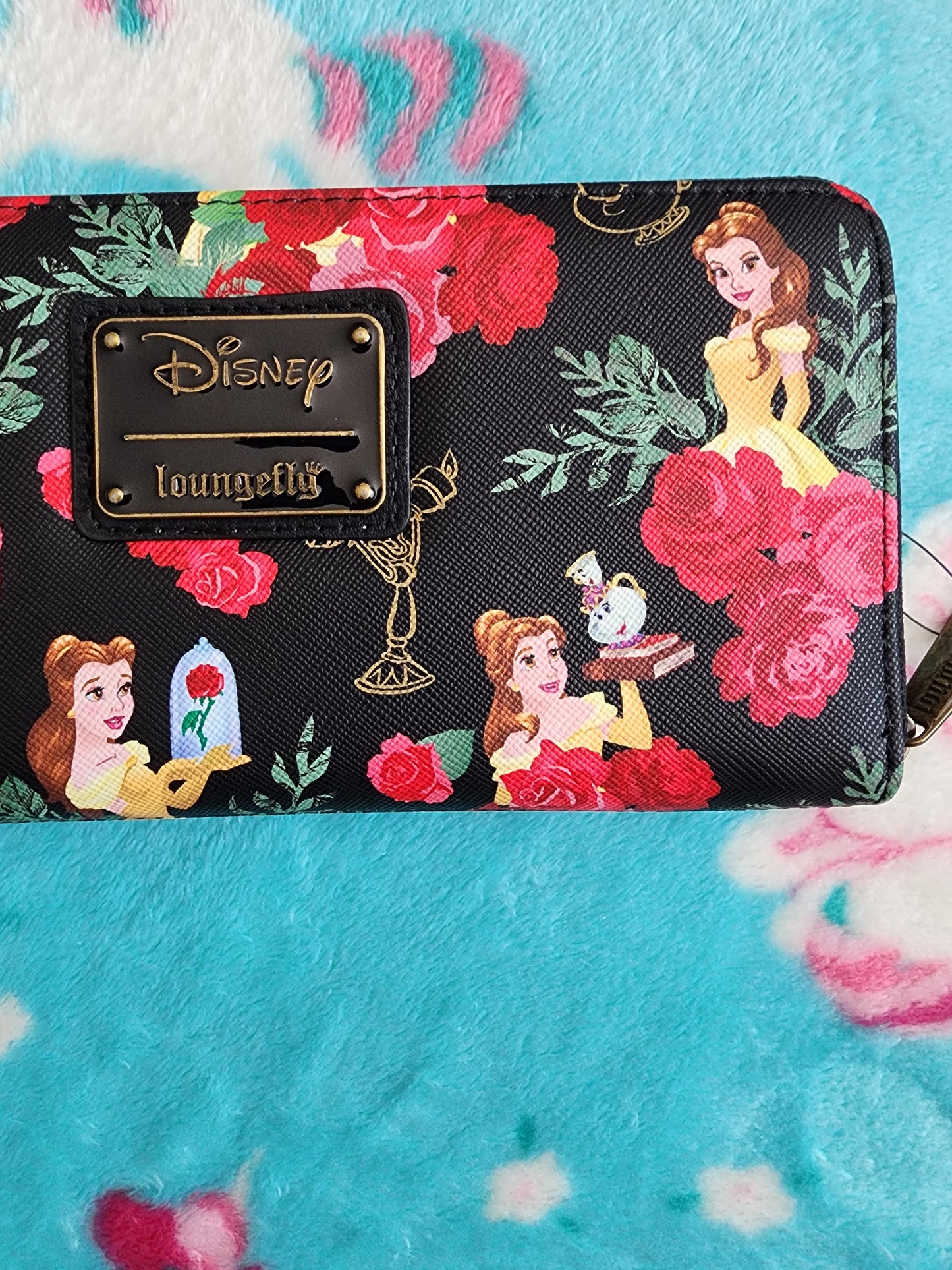 Loungefly Disney Beauty and the Beast Belle with Roses Wallet