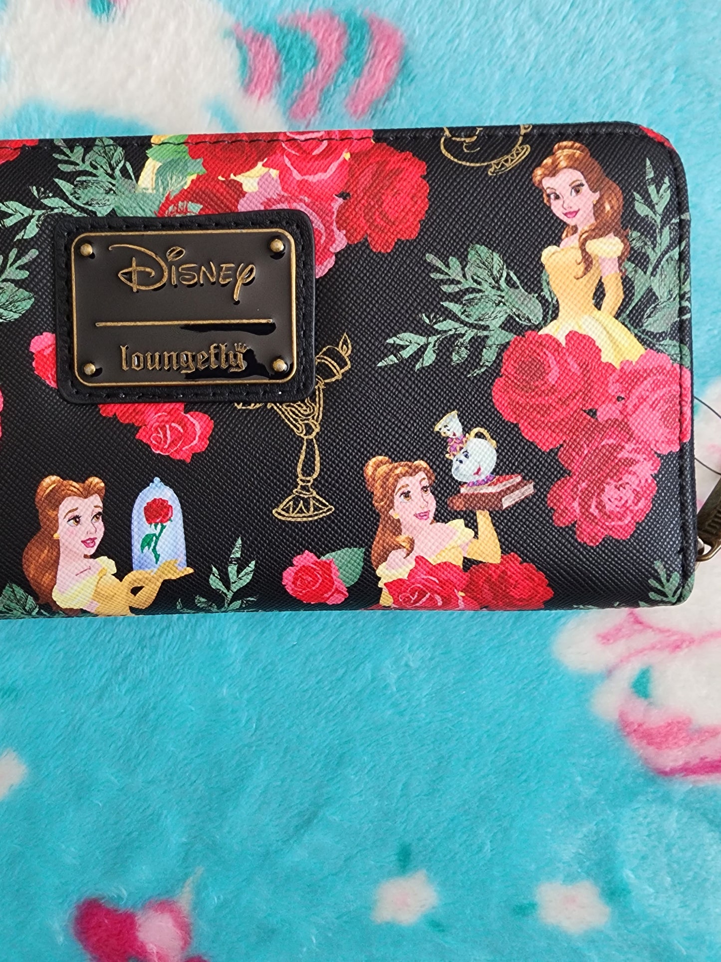 Loungefly Disney Beauty and the Beast Belle with Roses Wallet