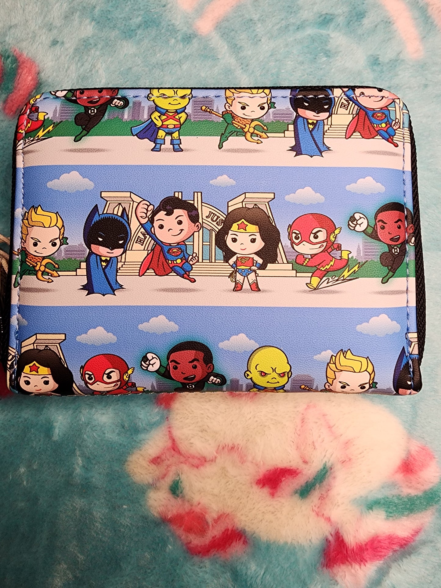 Loungefly DC Superheroes Chibi Character Wallet