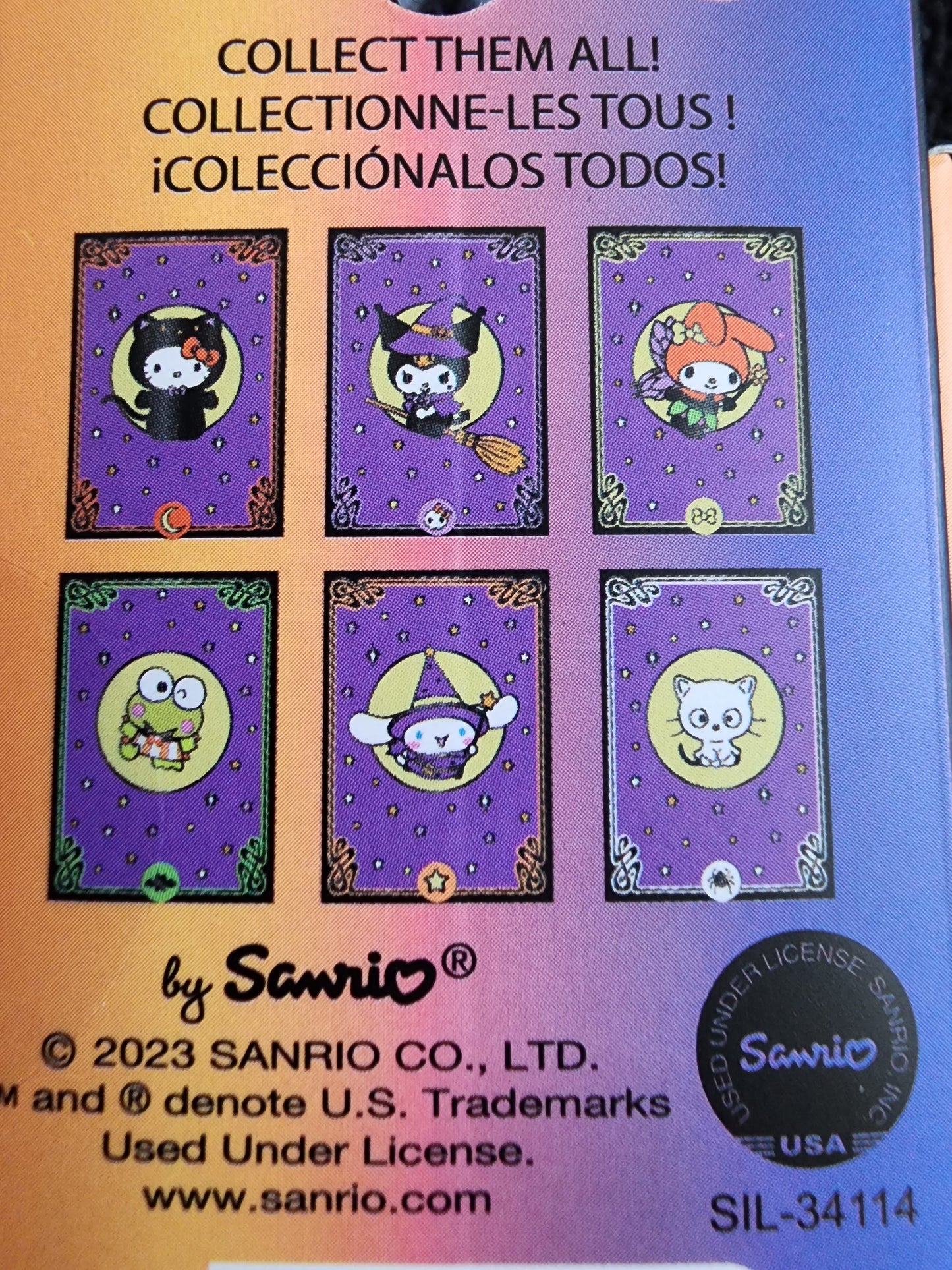 Loungefly Hello Kitty and Friends Halloween Tarot Card Mystery Pins