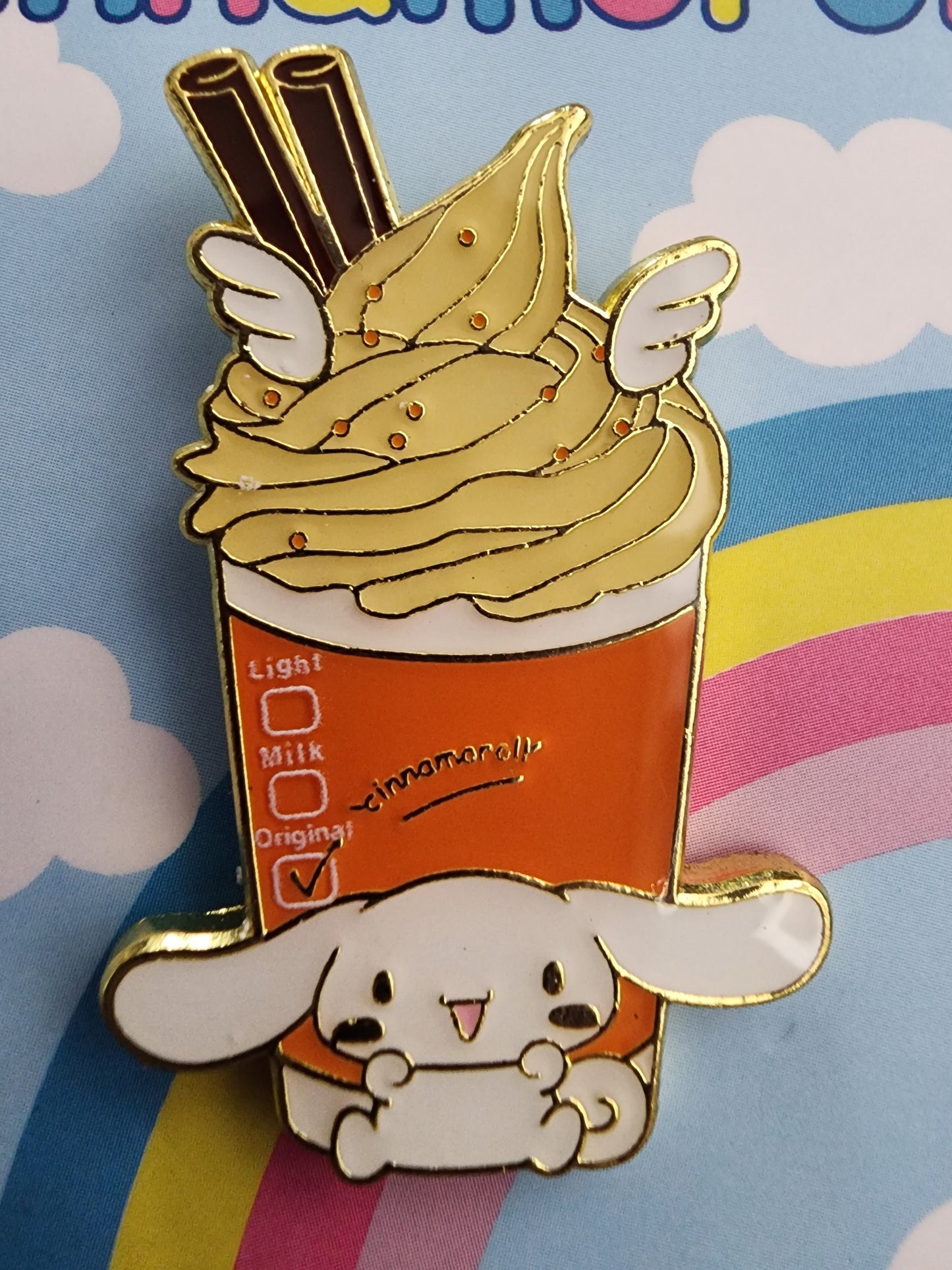 Hello Kitty, Cinnamoroll Fall Pumpkin Drink Pin