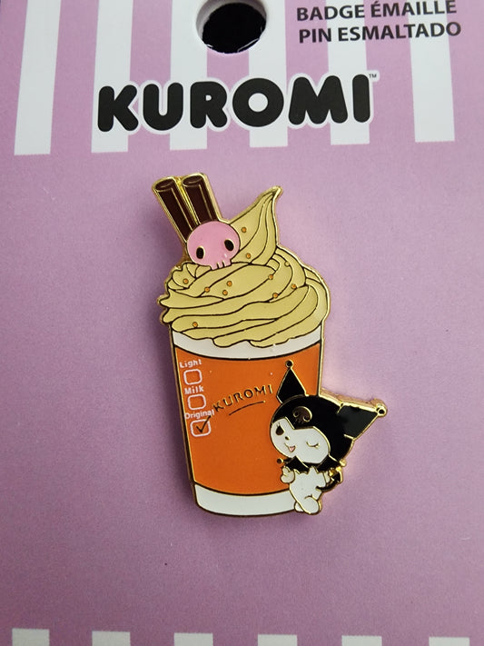 Hello Kitty, Kuromi Fall Pumpkin Drink Pin