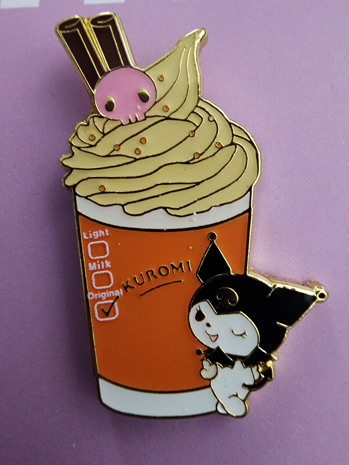 Hello Kitty, Kuromi Fall Pumpkin Drink Pin