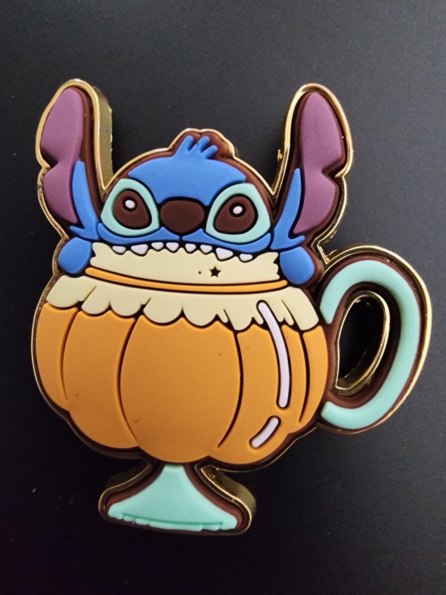 Loungefly Disney Stitch Fall Scented Pumpkin Spice Latte Drink Pin