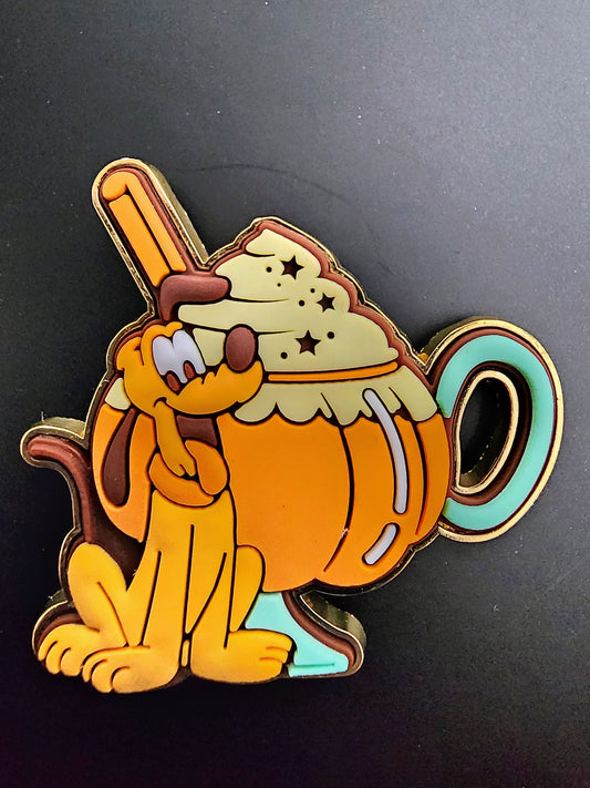 Loungefly Disney Pluto Fall Scented Pumpkin Spice Latte Drink Pin