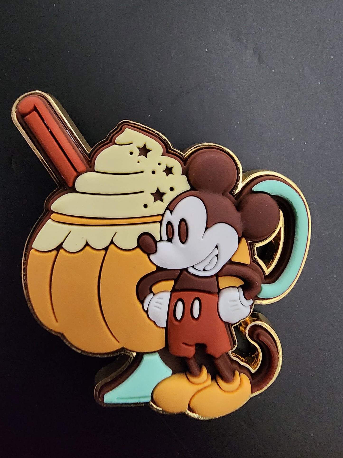 Loungefly Disney Mickey Mouse Fall Scented Pumpkin Spice Latte Drink Pin