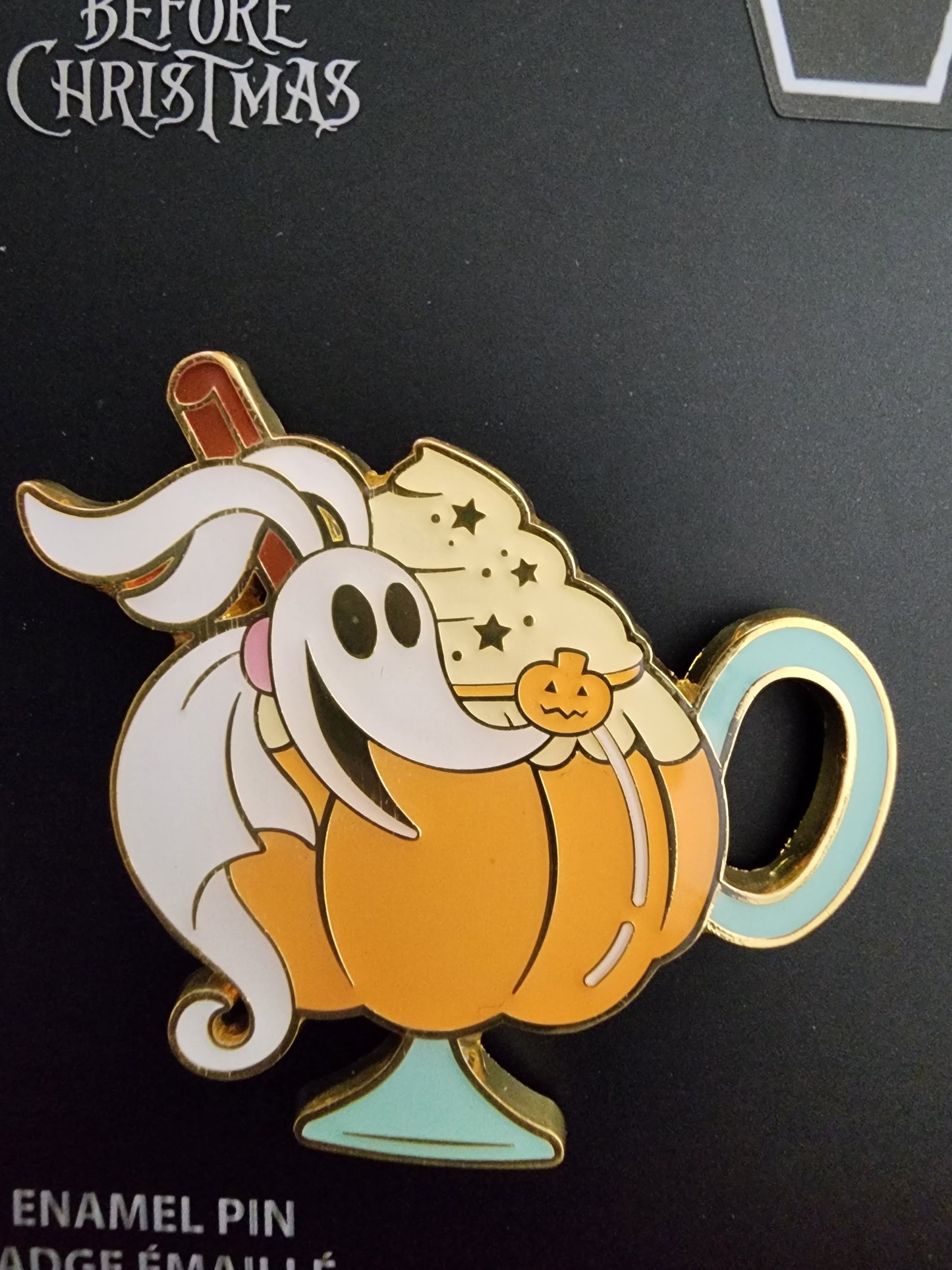 Loungefly Disney Zero Fall Pumpkin Spice Latte Drink Pin