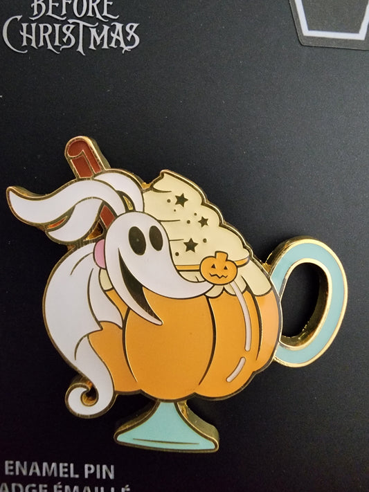 Loungefly Disney Zero Fall Pumpkin Spice Latte Drink Pin