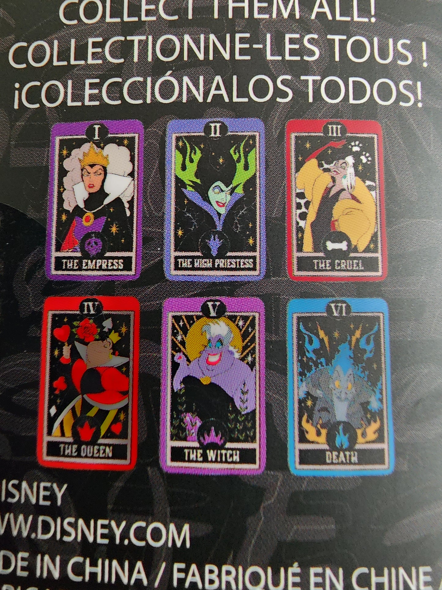 Loungefly Disney Villains Tarot Cards Mystery Pins