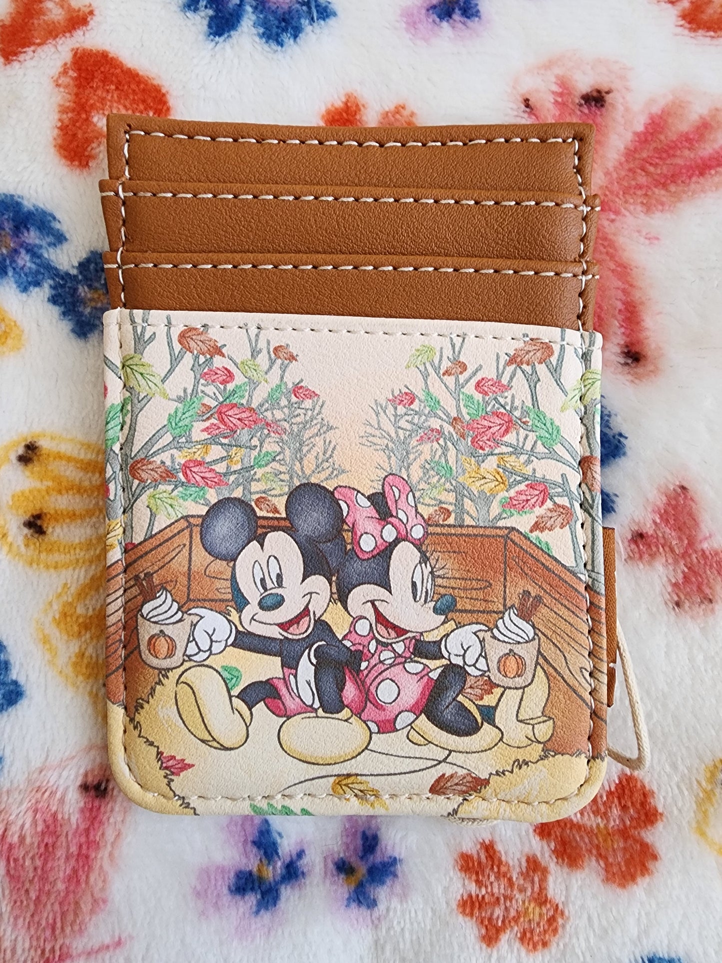Loungefly Disney Mickey and Minnie Mouse Fall Card Holder