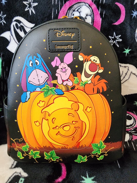 Loungefly Disney Winnie the Pooh and Friends Pumpkin Halloween Backpack