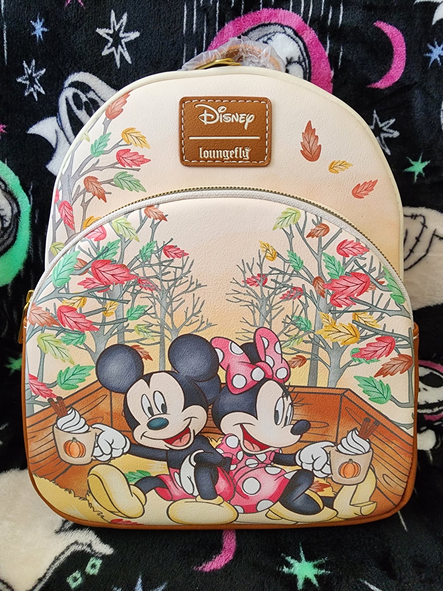 Loungefly Disney Mickey and Minnie Mouse Fall Backpack