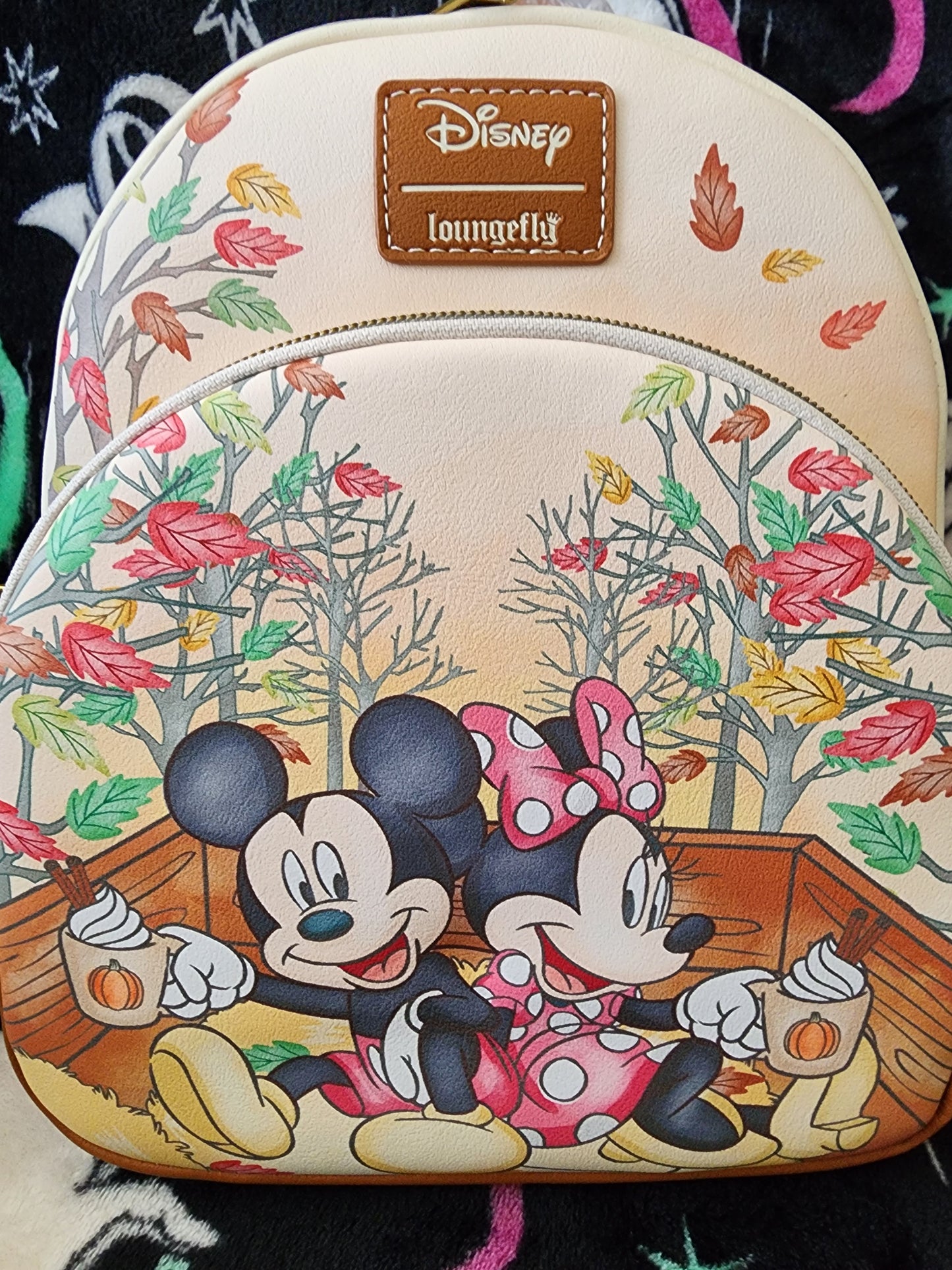 Loungefly Disney Mickey and Minnie Mouse Fall Backpack