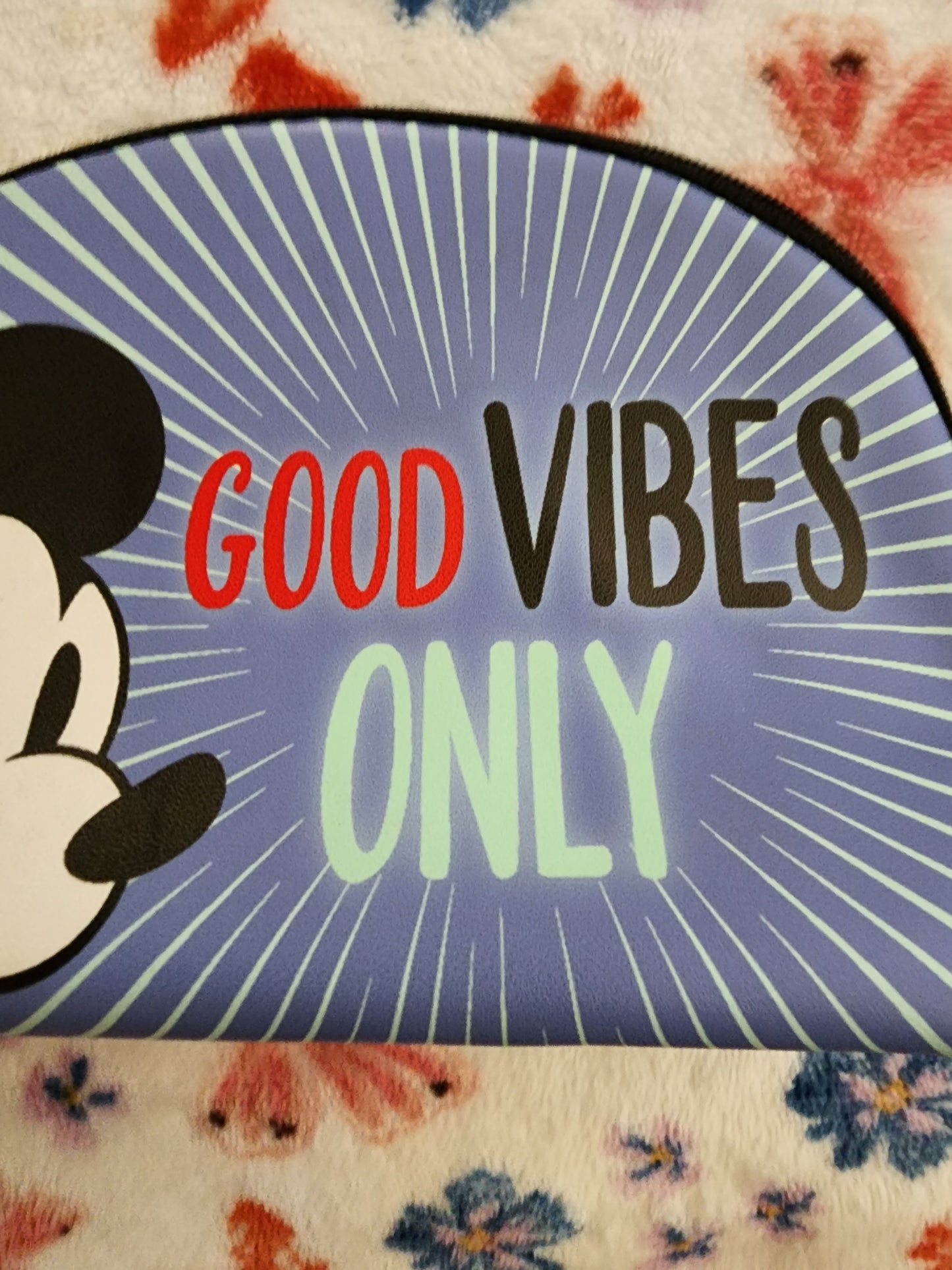 Mickey Mouse Good Vibes Only Cosmetic Bag