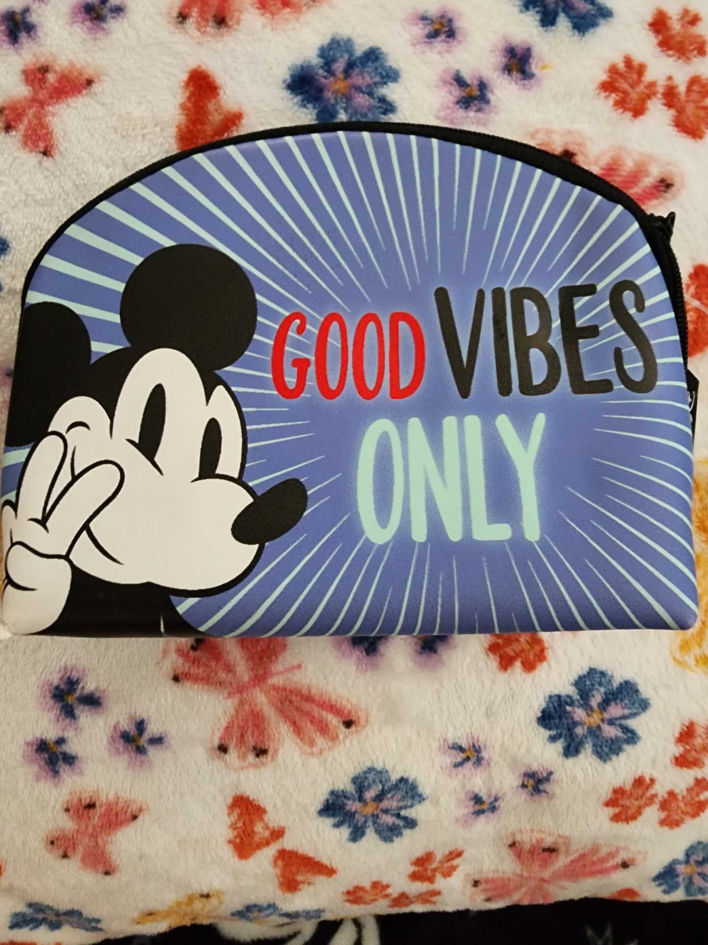 Mickey Mouse Good Vibes Only Cosmetic Bag