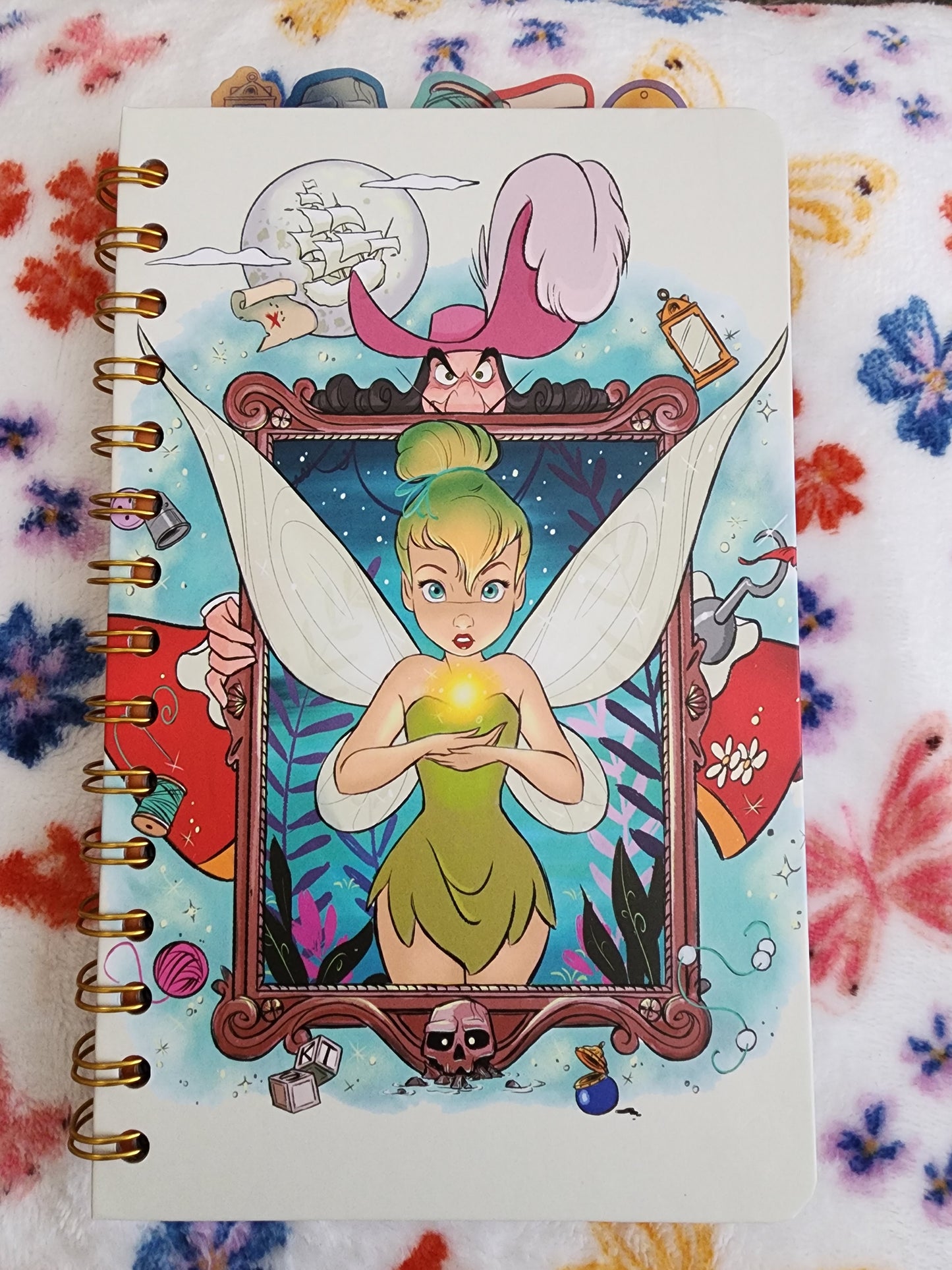 Disney Tinkerbell and Captain Hook Notebook