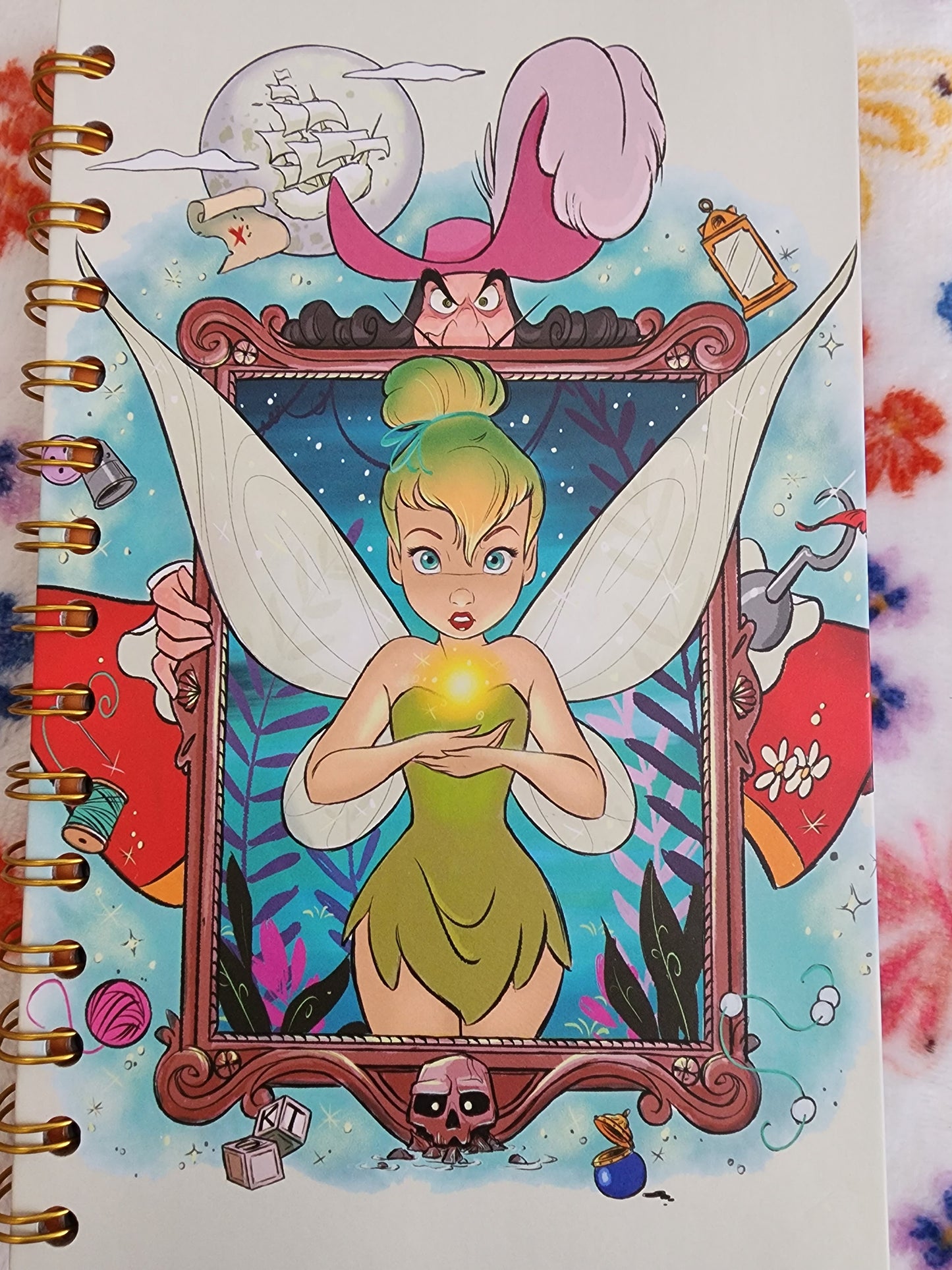 Disney Tinkerbell and Captain Hook Notebook