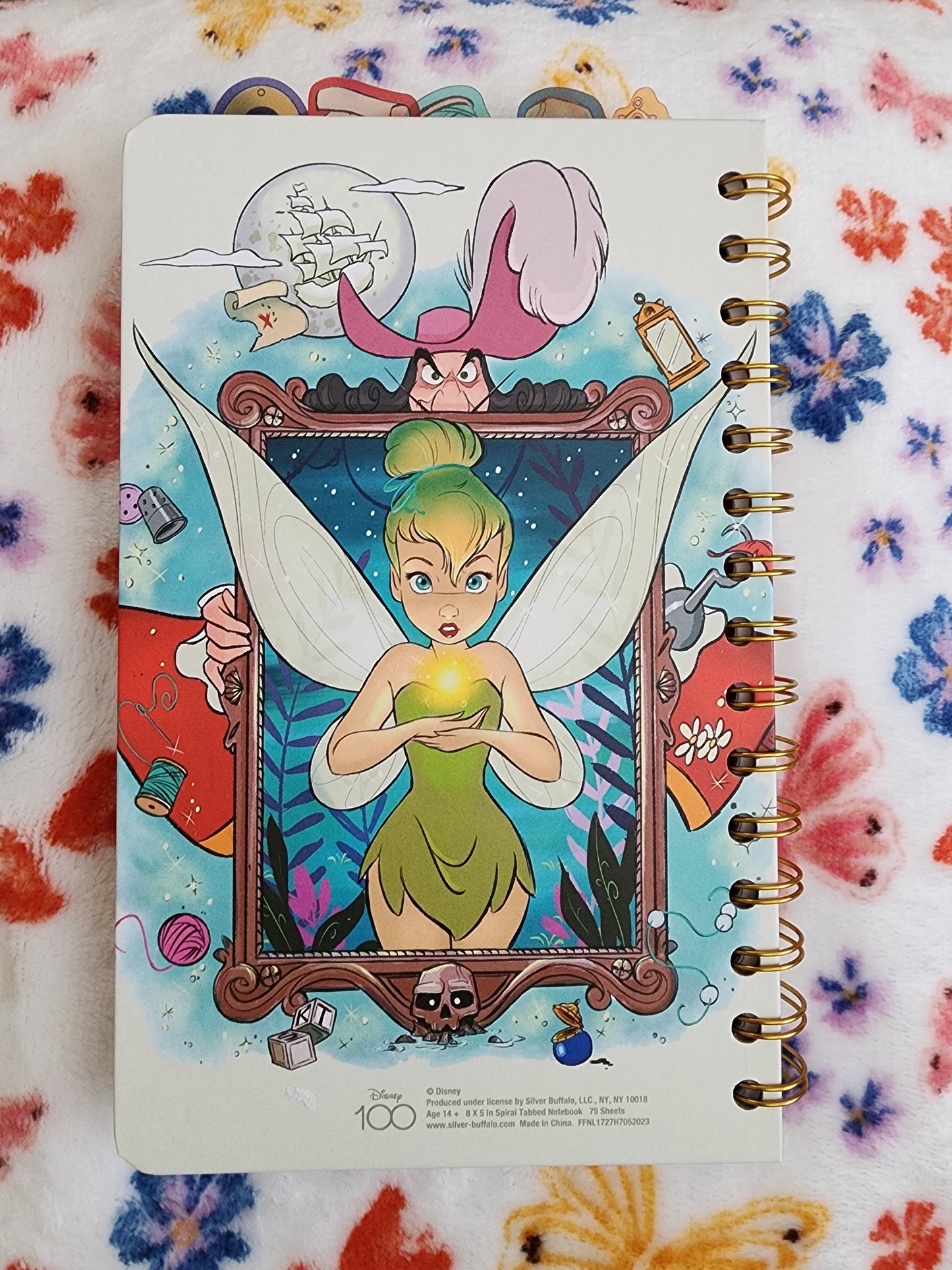 Disney Tinkerbell and Captain Hook Notebook