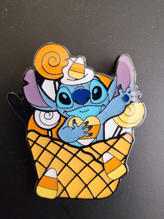 Disney Stitch Halloween Waffle Cone and Candy Pin