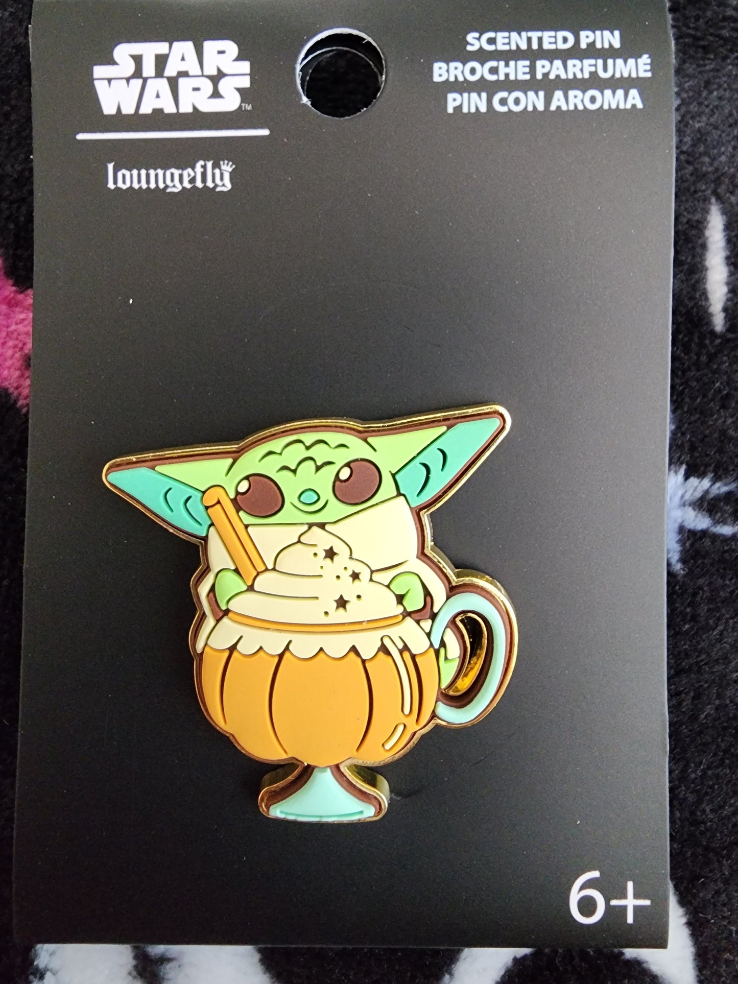 Loungefly Baby Yoda Fall Scented Pumpkin Spice Latte Pin