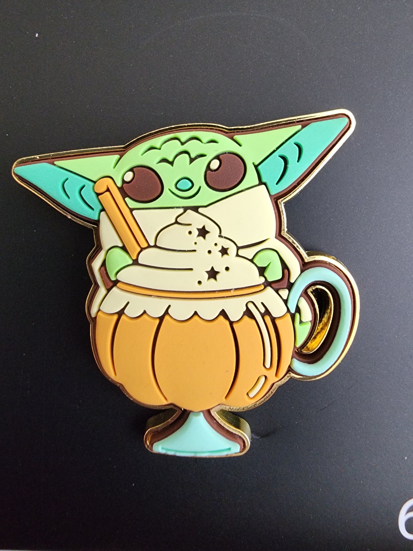 Loungefly Baby Yoda Fall Scented Pumpkin Spice Latte Pin