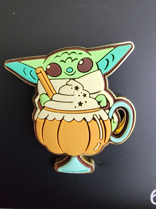 Loungefly Baby Yoda Fall Scented Pumpkin Spice Latte Pin