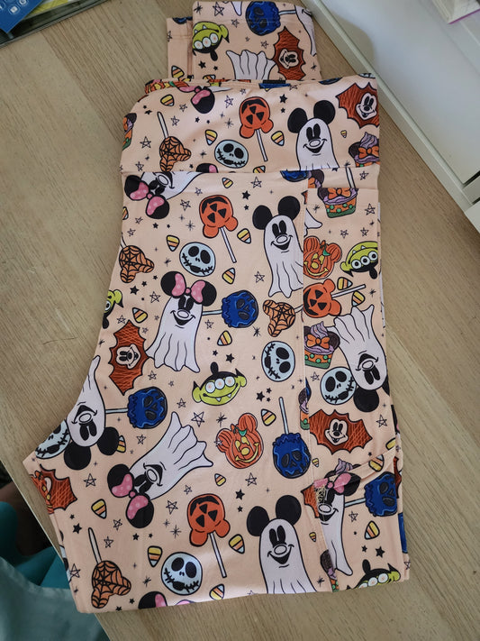 Charlies Project Disney Mickey and Minnie Mouse Ghost Halloween Leggings
