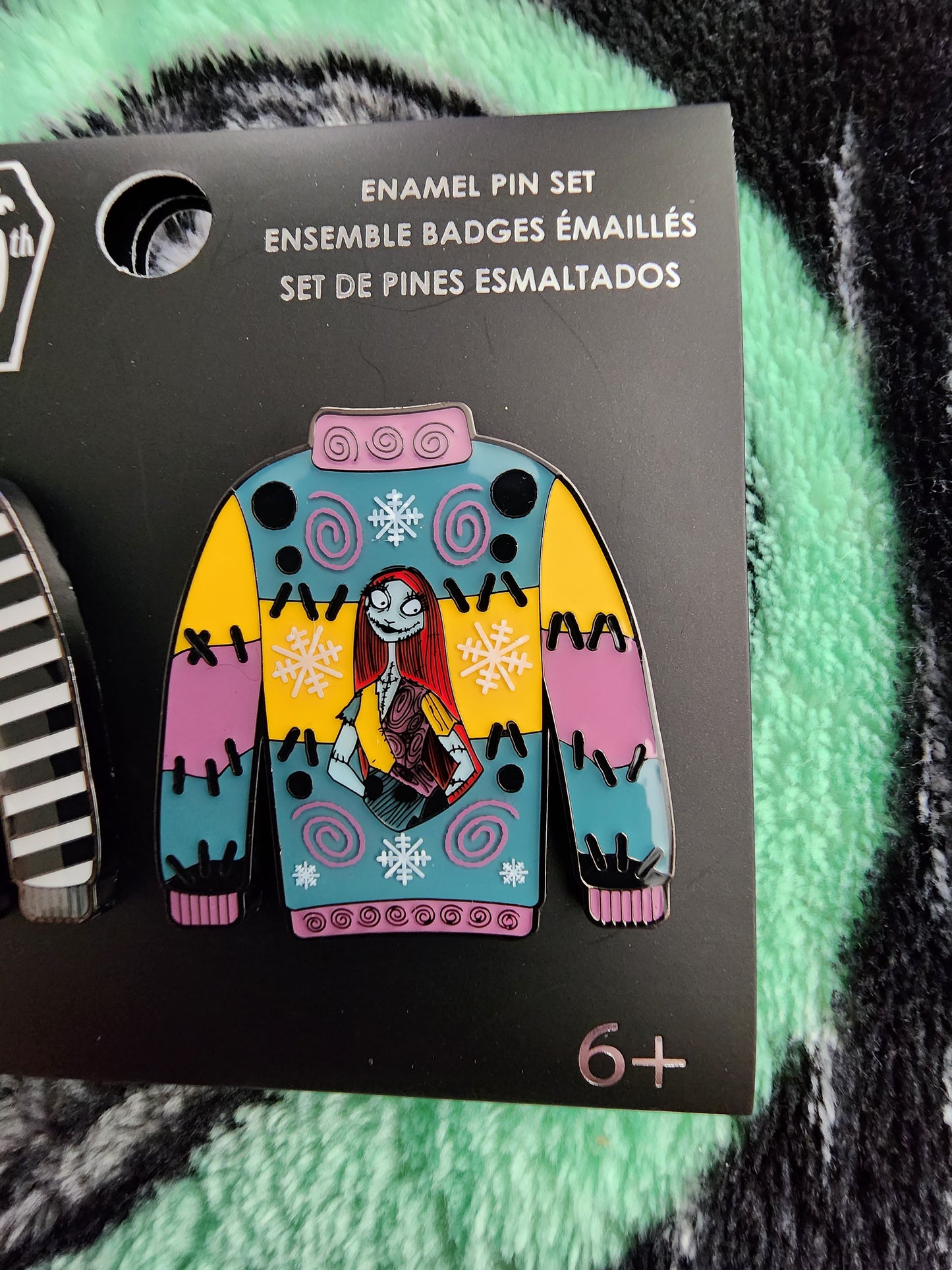 Disney Nightmare Before Christmas 30th Anniversary Jack and Sally Ugly Sweater Pins