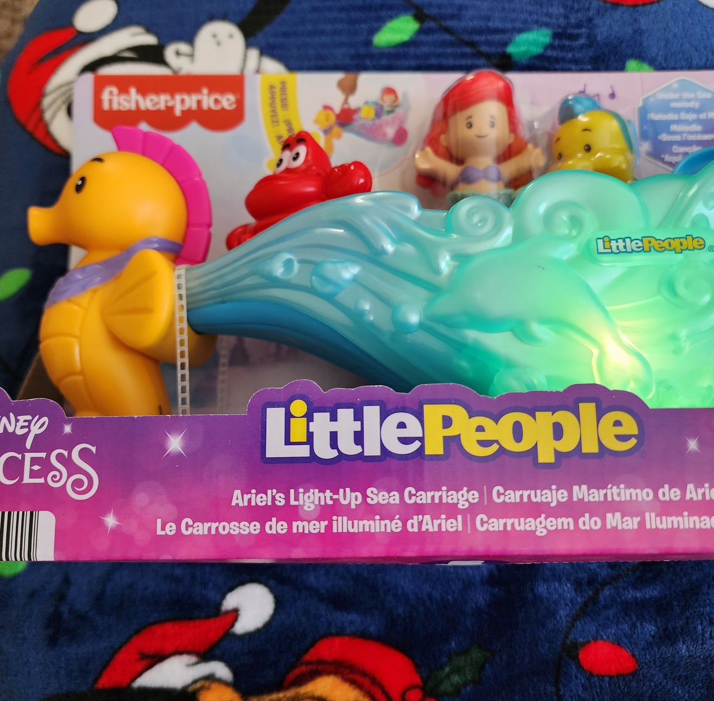 Fisher Price Little People Disney Princess Little Mermaid Light Up Sea Carriage