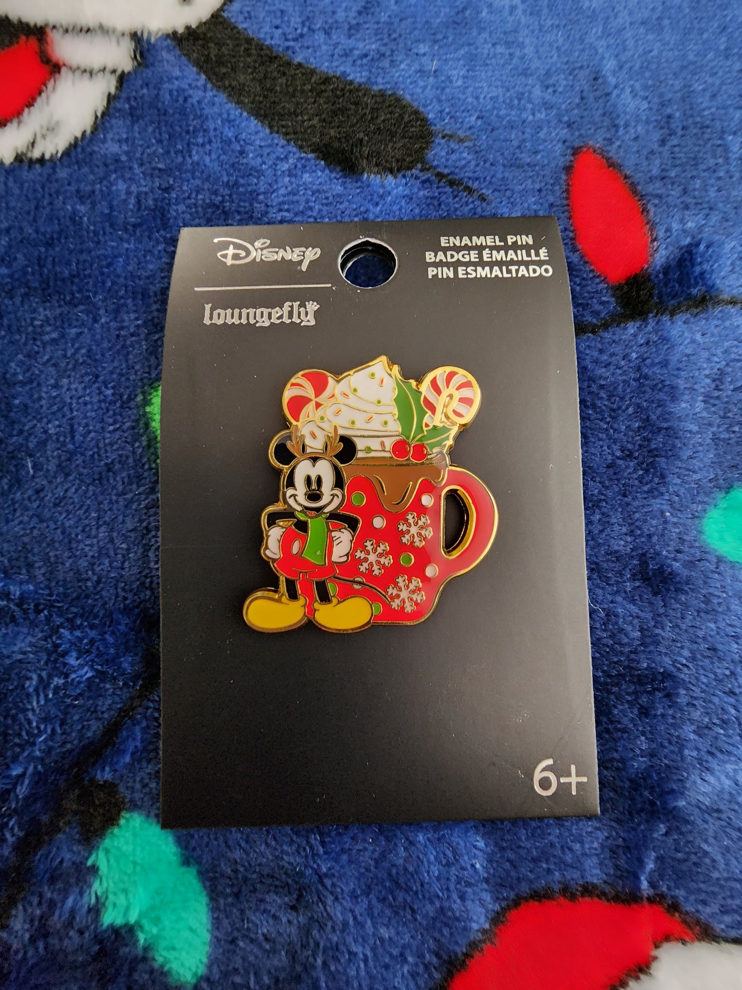 Disney Mickey Mouse Holiday Drink Mug Pin