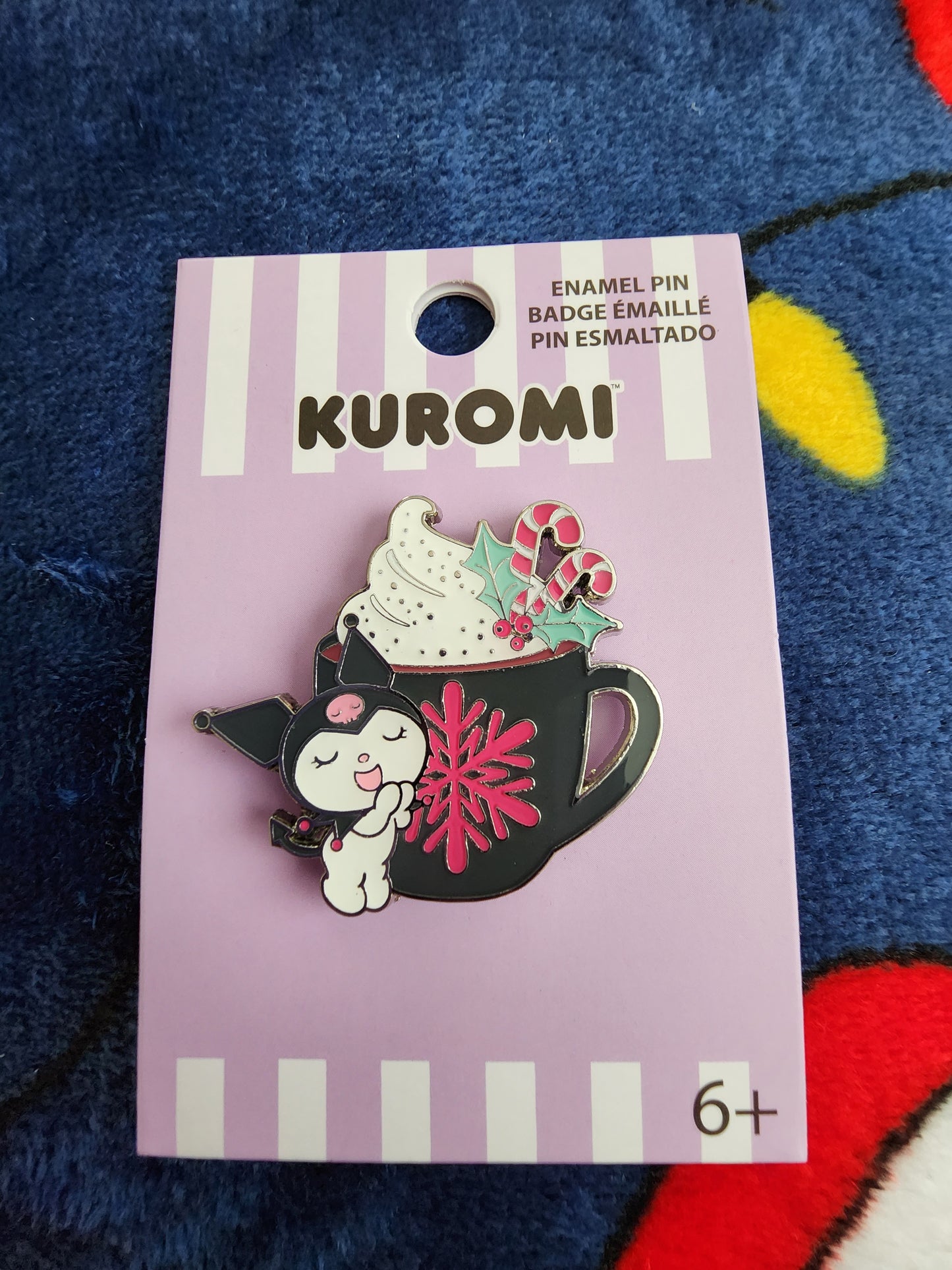 Hello Kitty Kuromi Holiday Drink Mug Pin