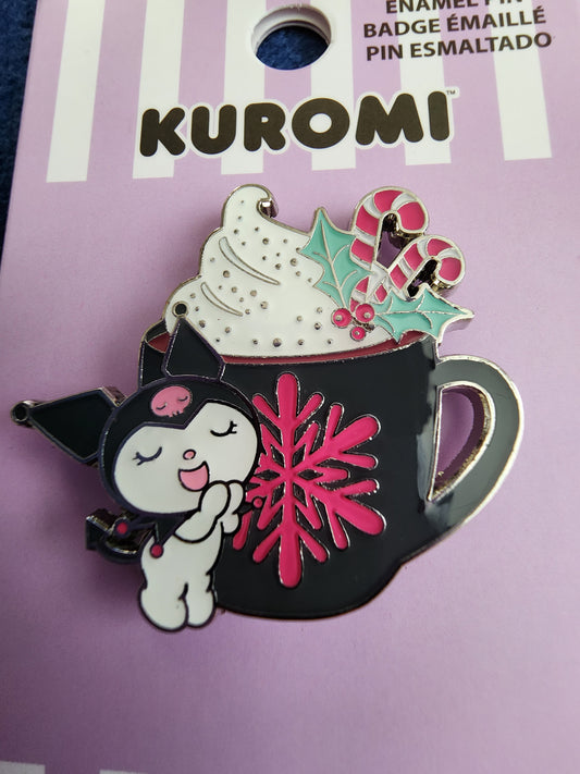 Hello Kitty Kuromi Holiday Drink Mug Pin