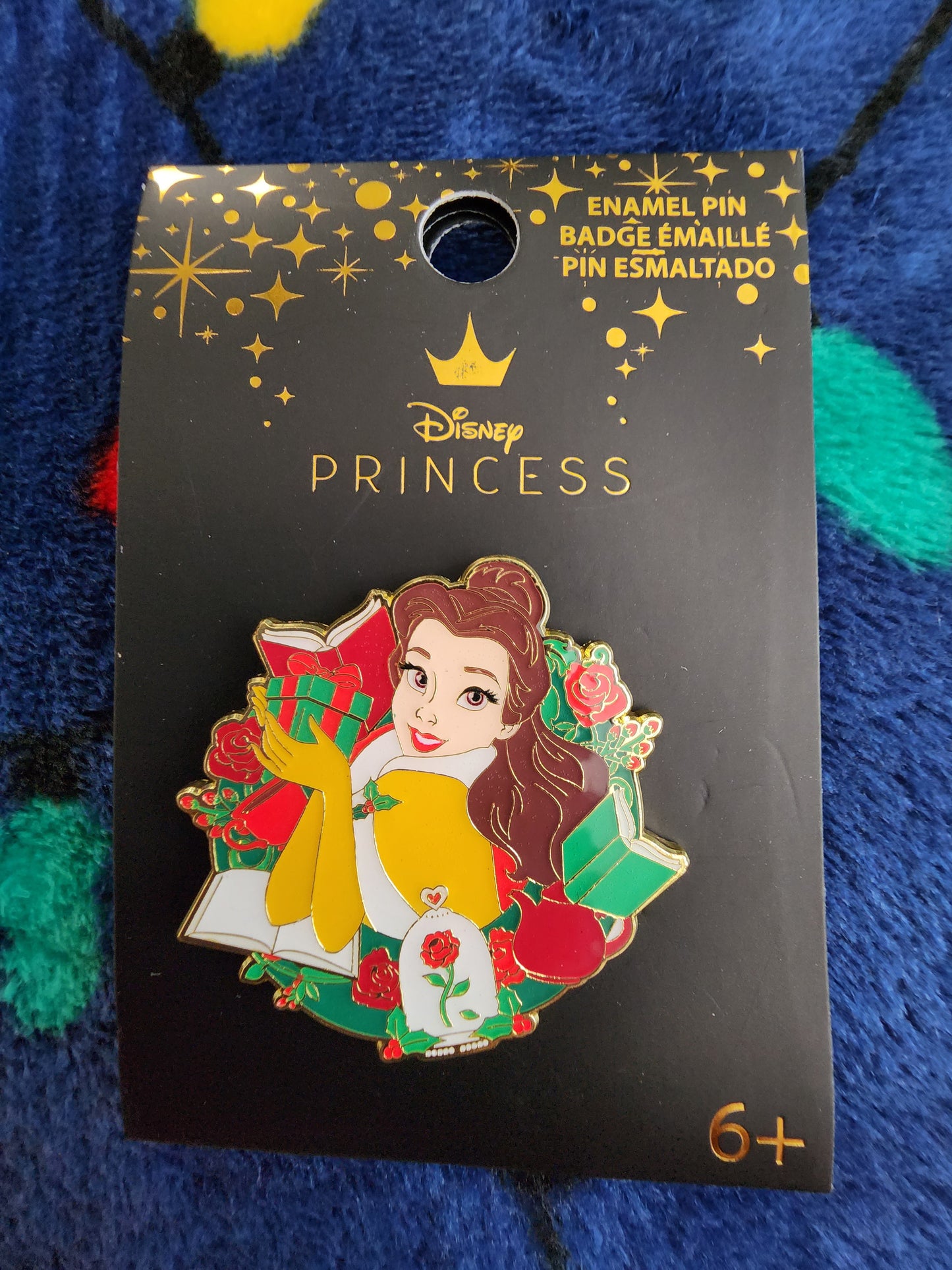 Loungefly Disney Belle, Beauty and the Beast Christmas Wreath Pin