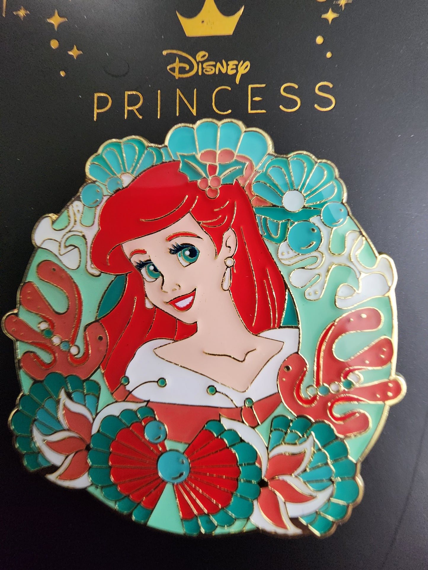 Loungefly Disney Ariel Little Mermaid Christmas Wreath Pin