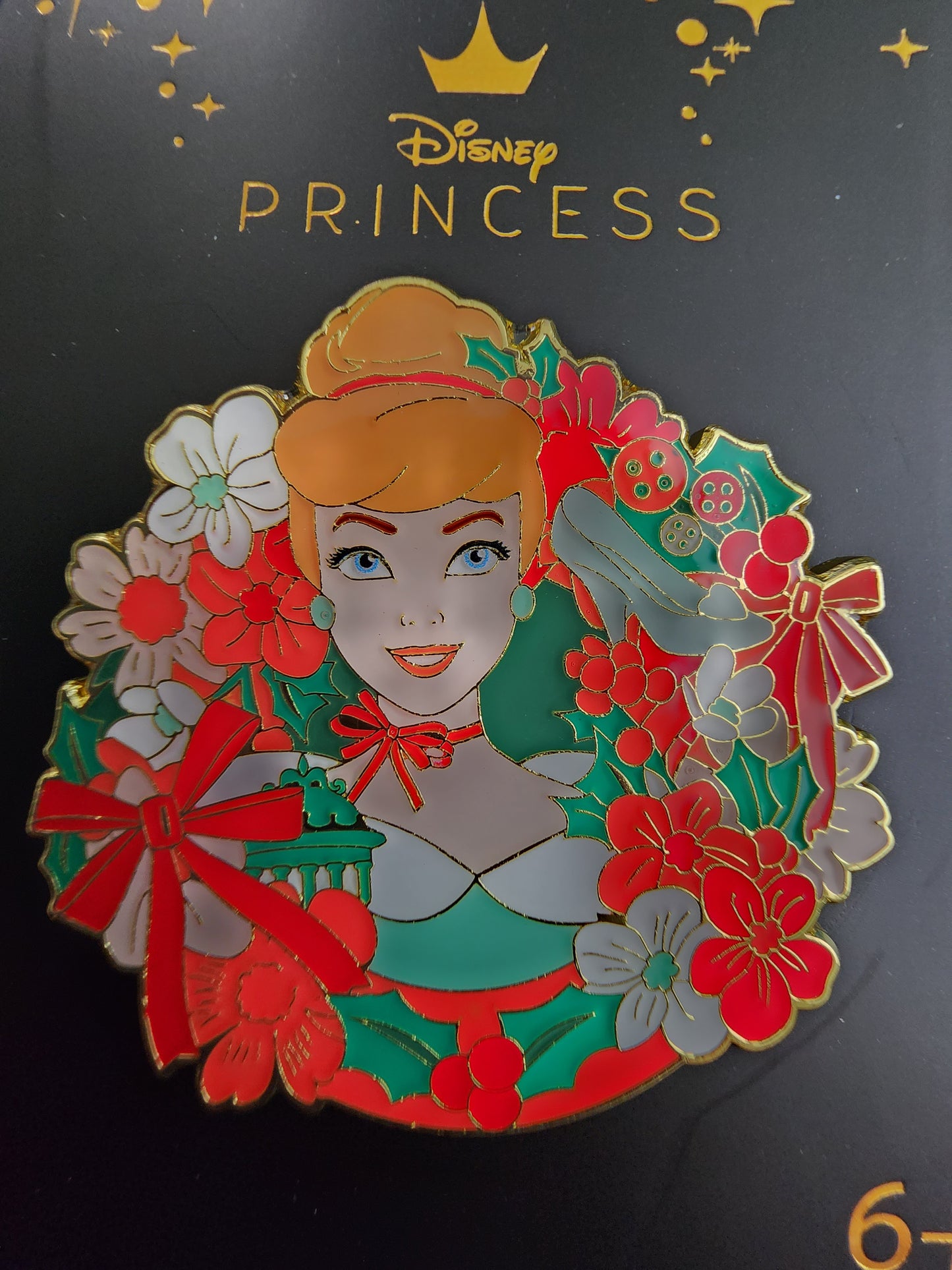 Disney Cinderella Christmas Wreath Pin