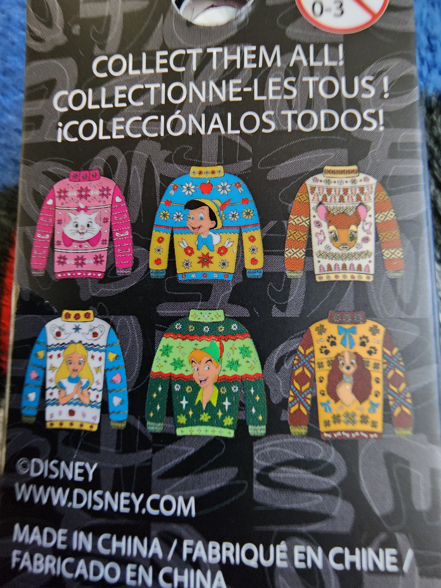 Disney Characters Ugly Christmas Sweaters Mystery Pins