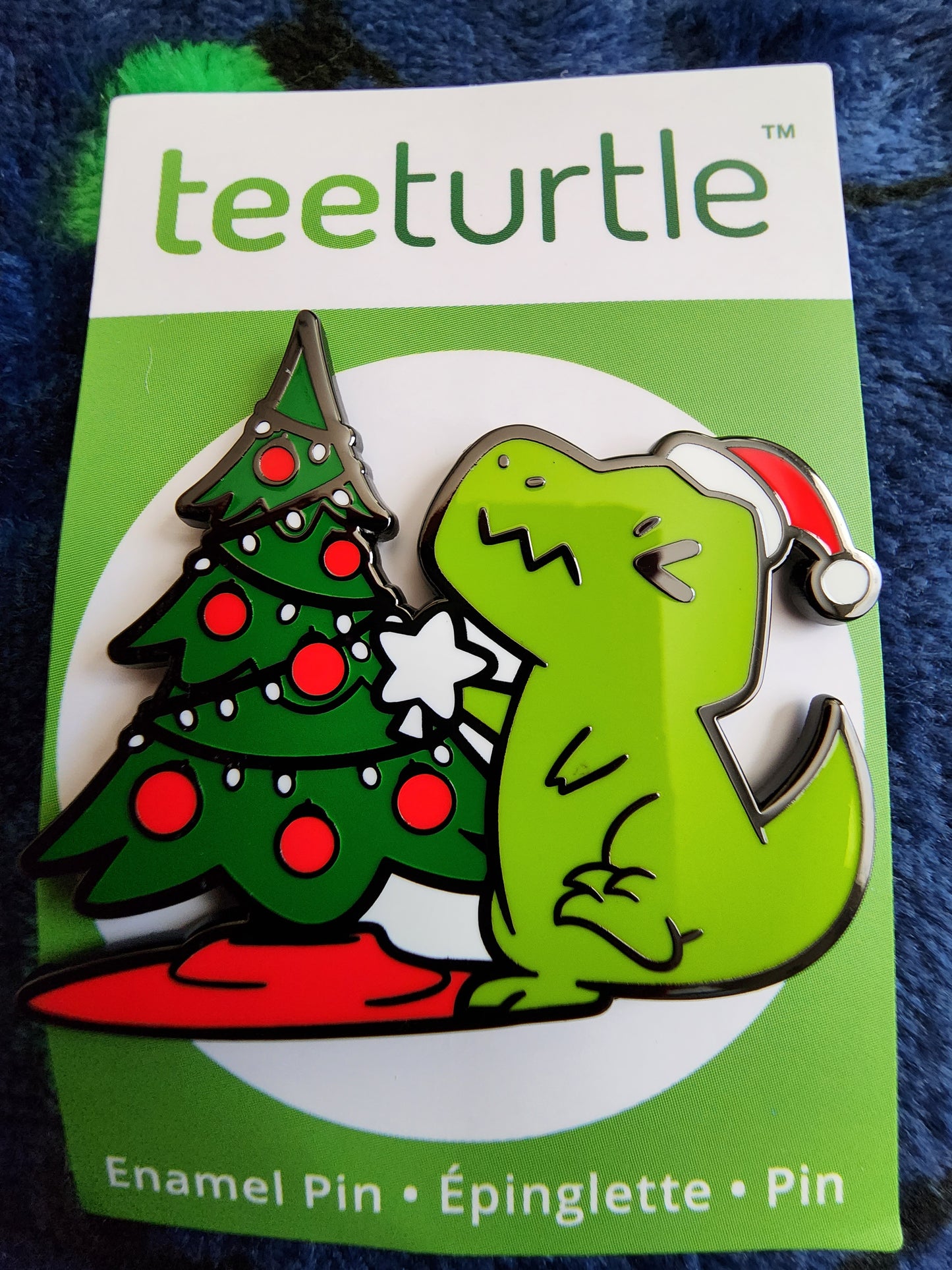 Tee Turtle T-Rex Christmas Holiday Pin