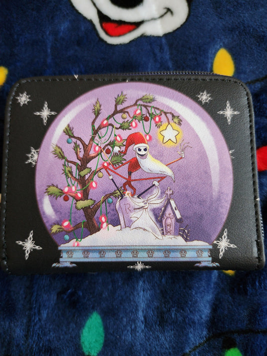 Loungefly Disney Nightmare Before Christmas 30th Anniversary Holiday Snowglobe Wallet