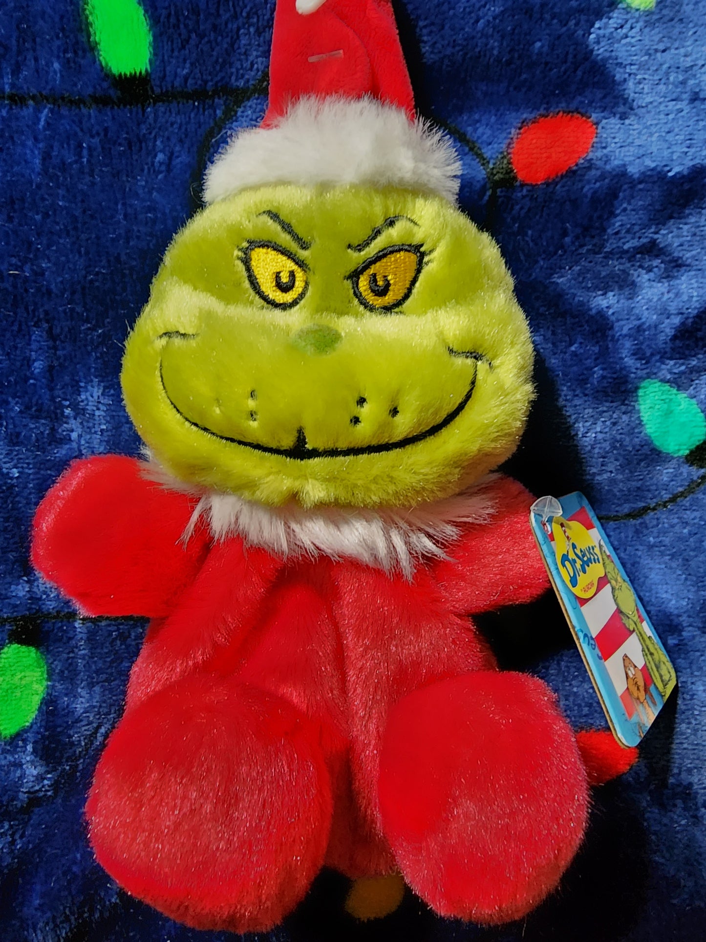 The Grinch as Santa Beanie Baby