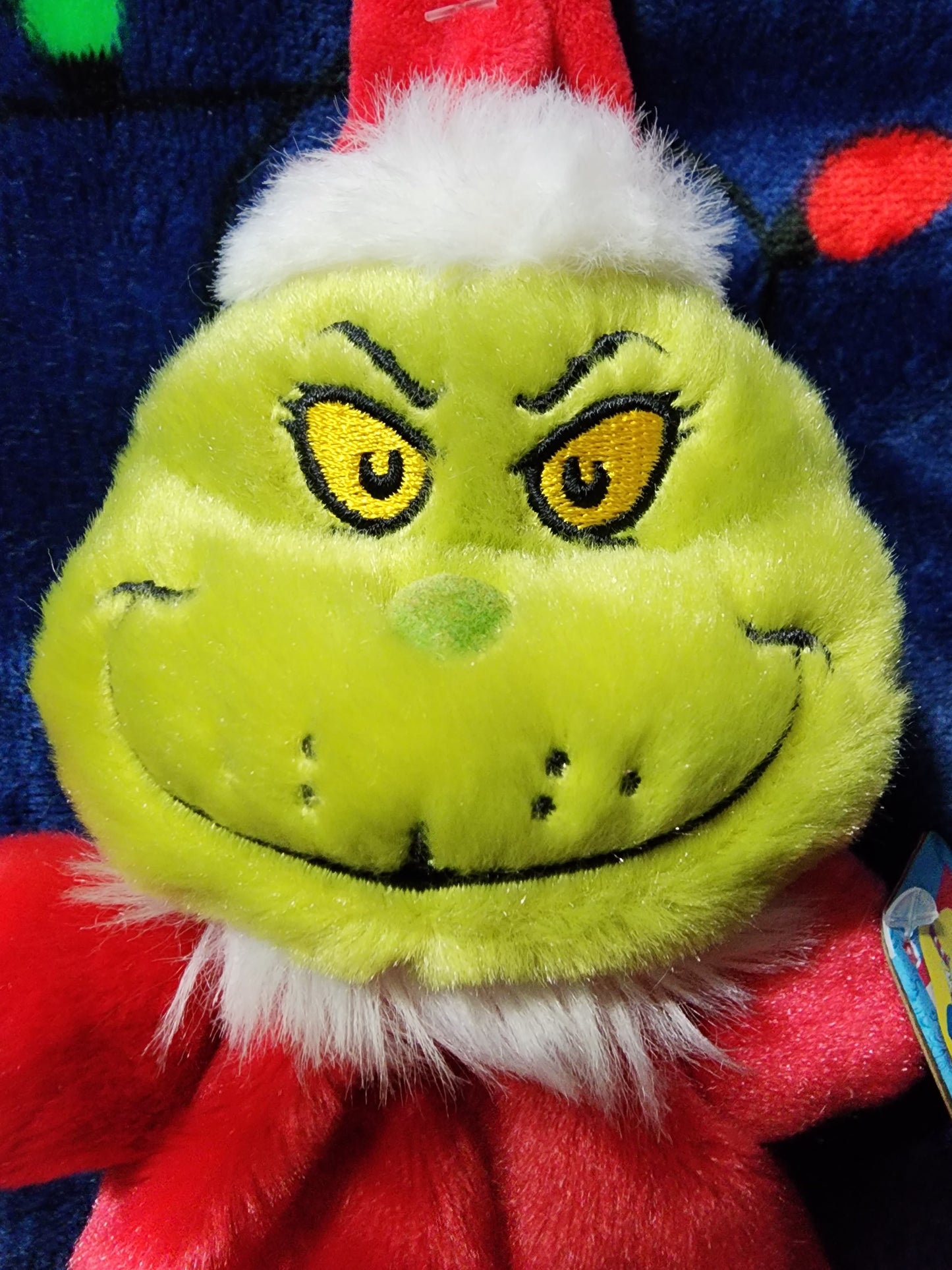 The Grinch as Santa Beanie Baby