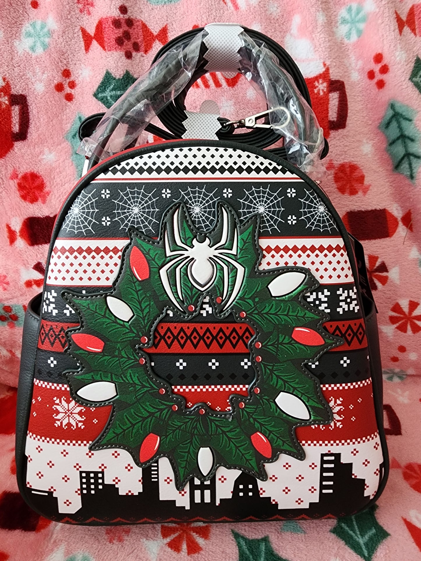 Spiderman Ugly Sweater Holiday Backpack