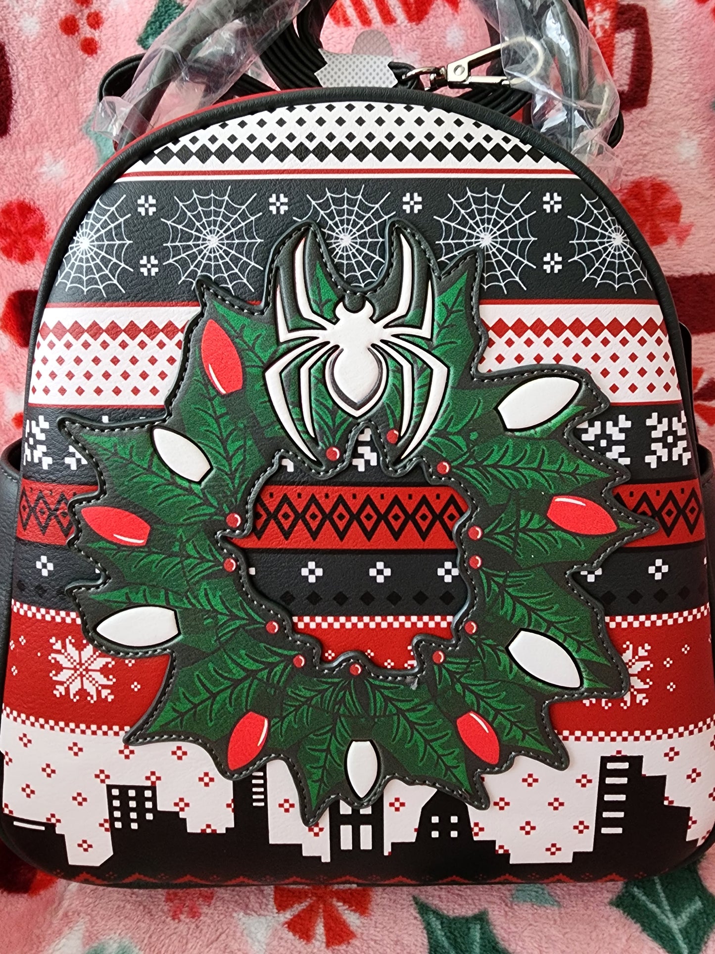 Spiderman Ugly Sweater Holiday Backpack