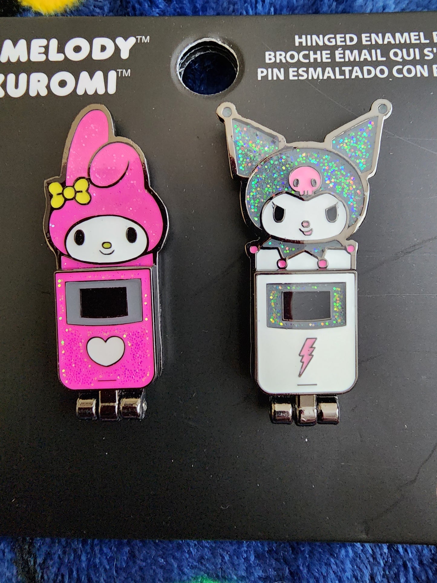 Loungefly My Melody and Kuromi Flip Phone Pin Set