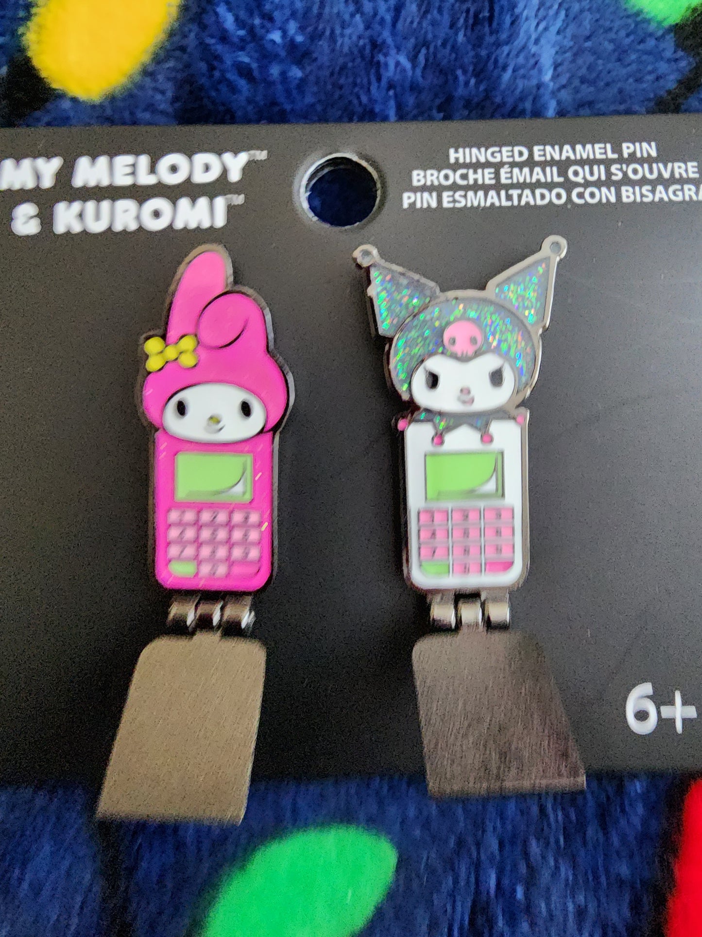 Loungefly My Melody and Kuromi Flip Phone Pin Set