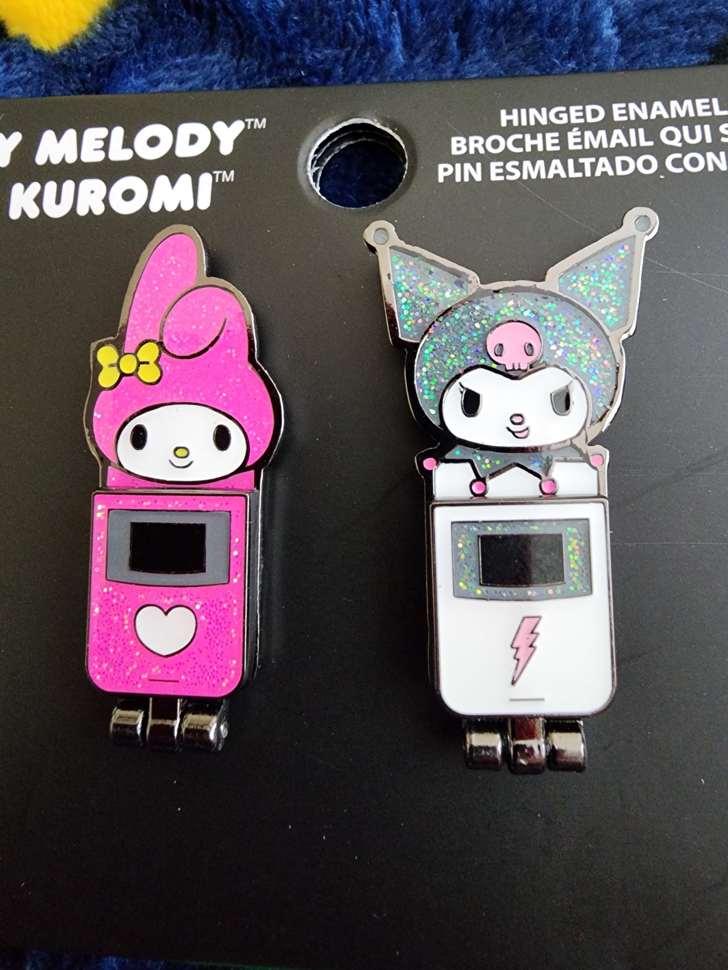 Loungefly My Melody and Kuromi Flip Phone Pin Set