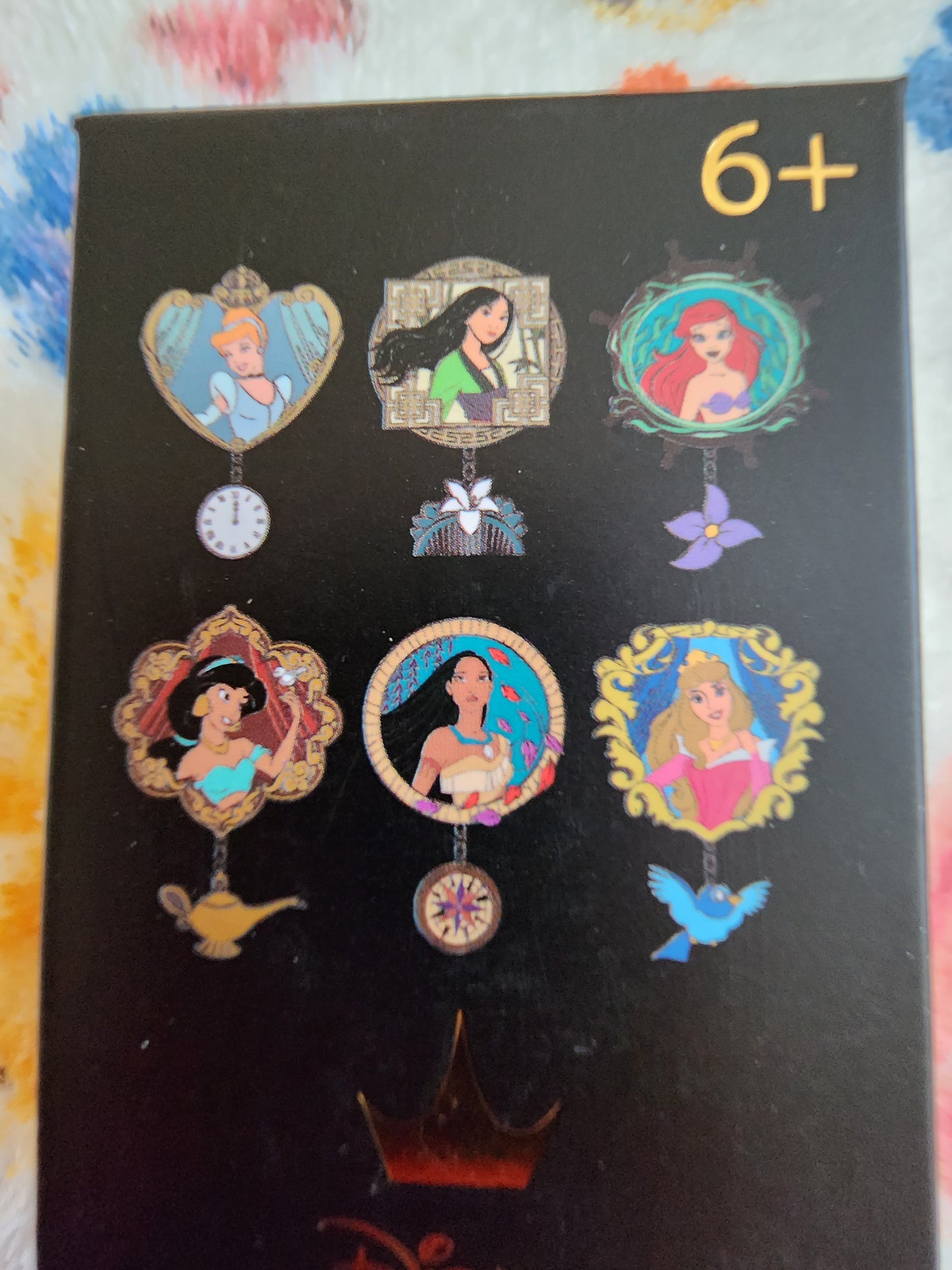 Loungefly Disney Princess Mystery Pins with hanging Charm