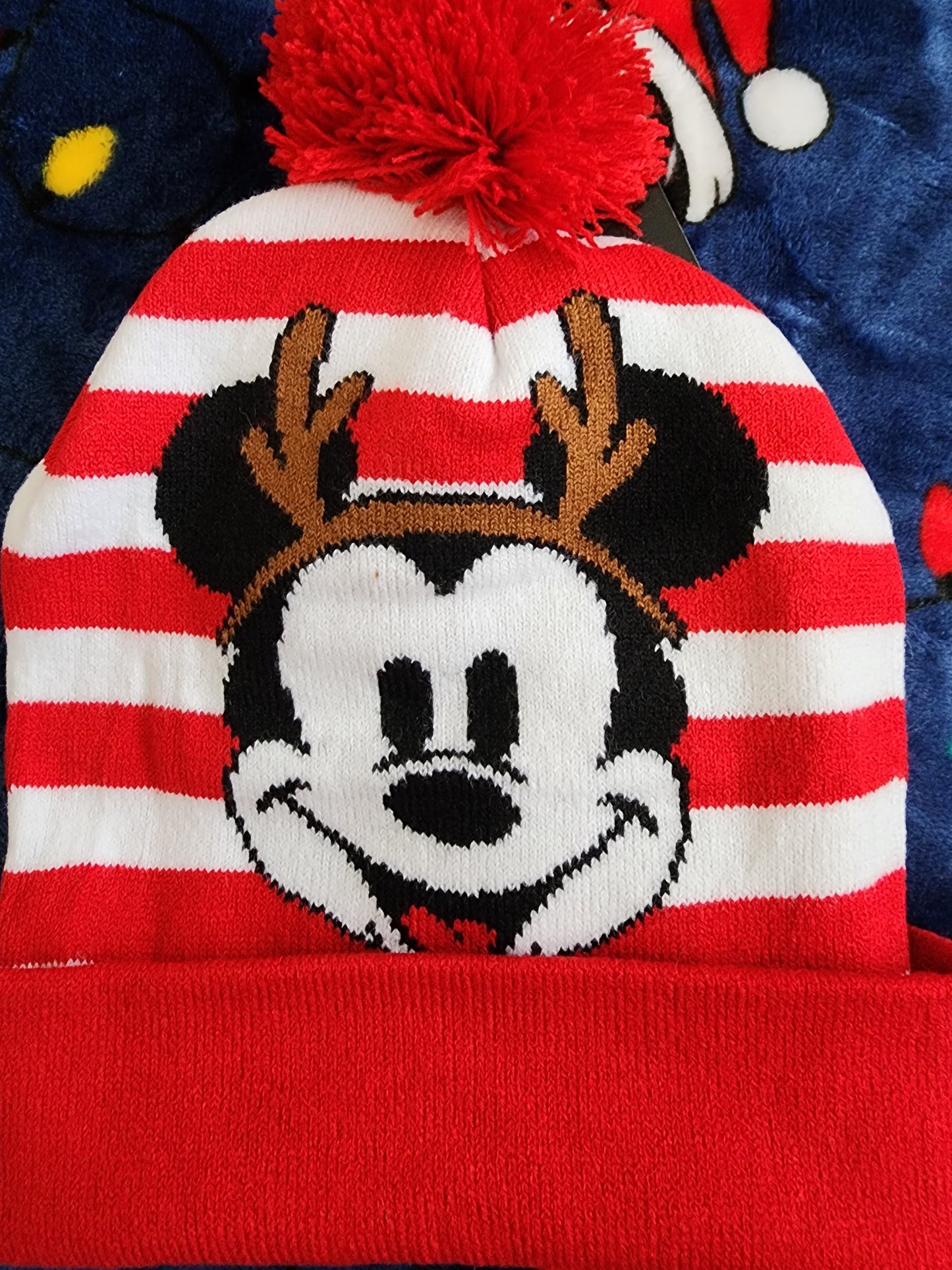 Disney Mickey Mouse Reindeer Holiday Beanie